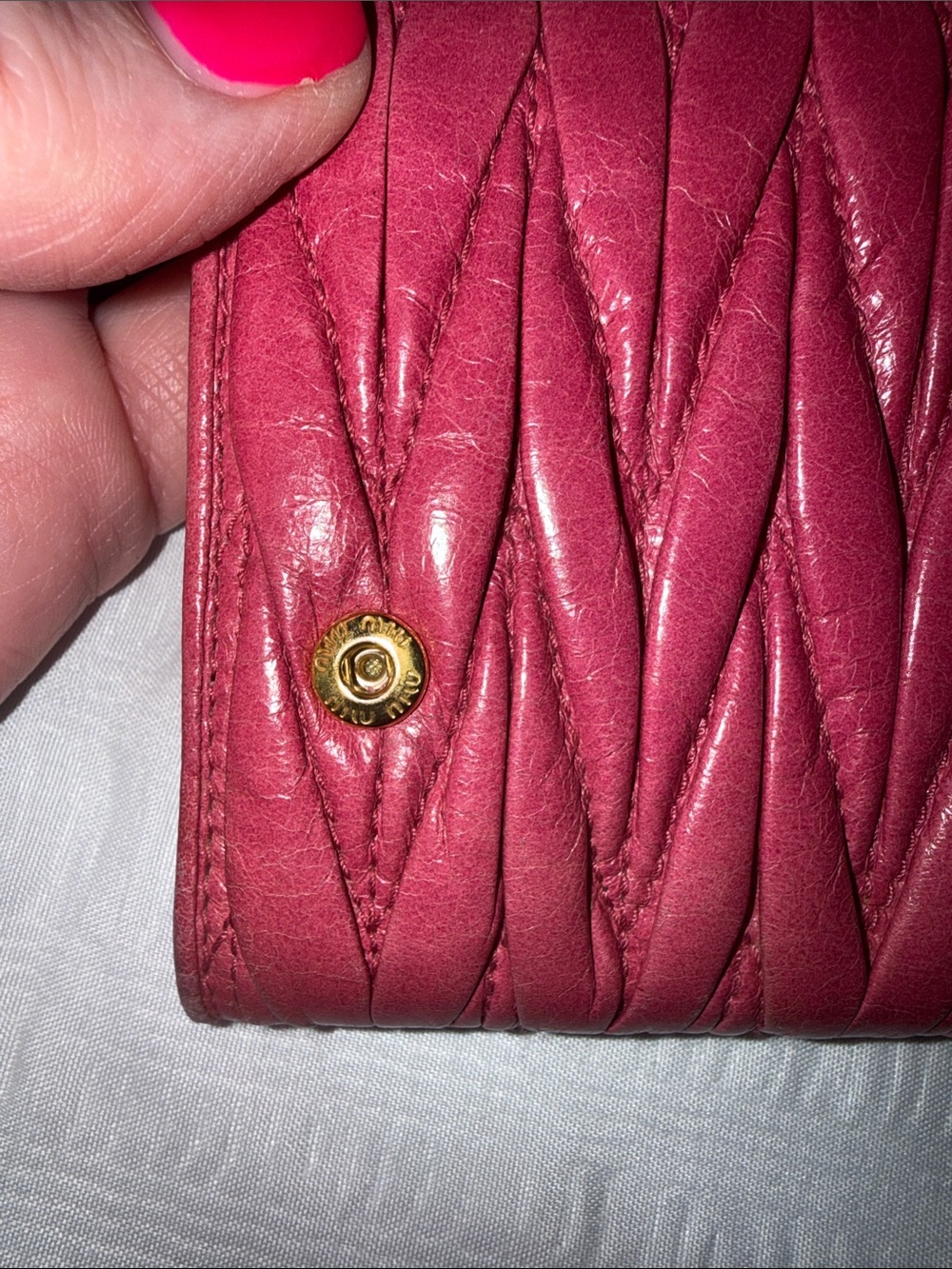 Miu Miu Pink Contental Leather Wallet Clutch - Picture 13 of 15